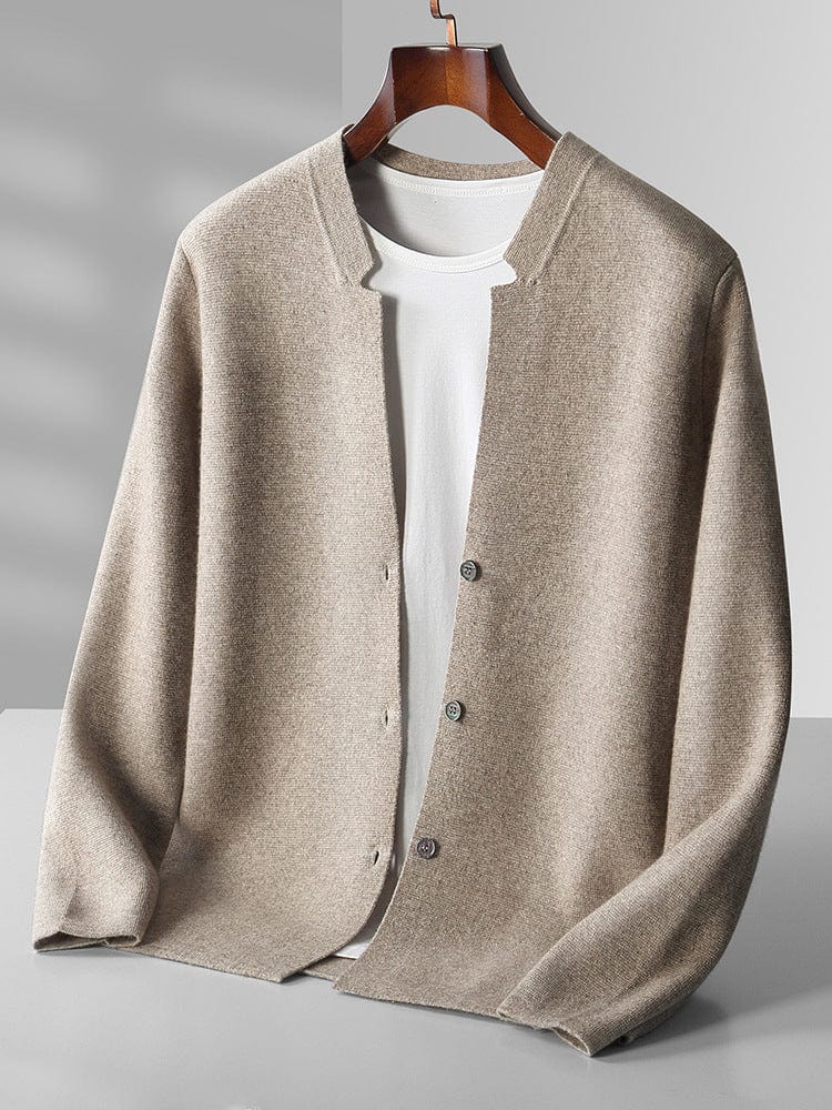 Button-front cardigan with relaxed fit and minimalist design