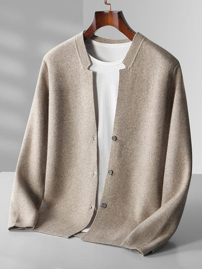 Button-front cardigan with relaxed fit and minimalist design