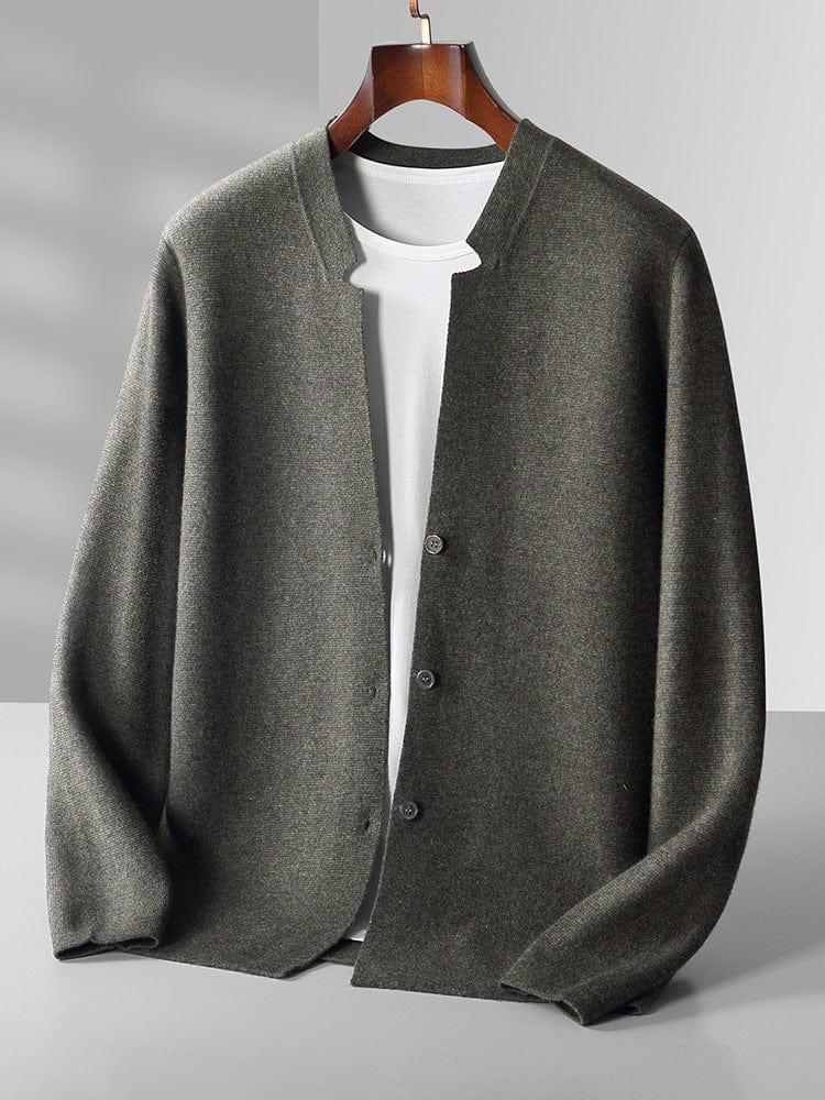 Button-front cardigan with relaxed fit and minimalist design