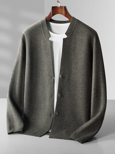 Button-front cardigan with relaxed fit and minimalist design