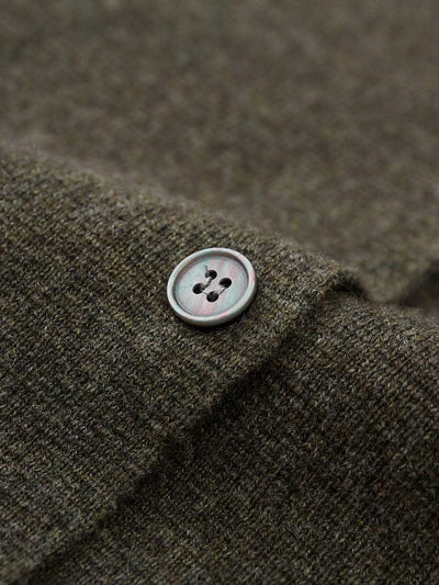 Button-front cardigan with relaxed fit and minimalist design