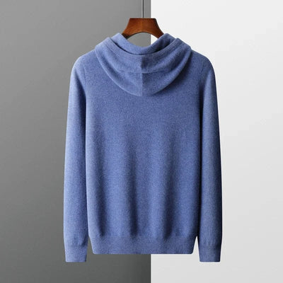 Cashmere hoodie with drawstring detail